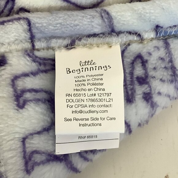 Elephant Plush Baby Blanket Lovey Security Little Beginnings Zoo Animal 12"x12" - Picture 4 of 8